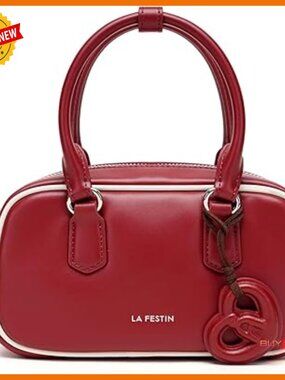 Leather Shoulder Bag with Adjustable Strap, Top Handle, Crossbody, Travel Purse